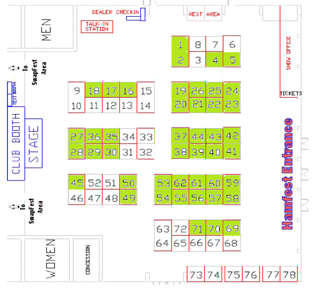 Dealer booth layout