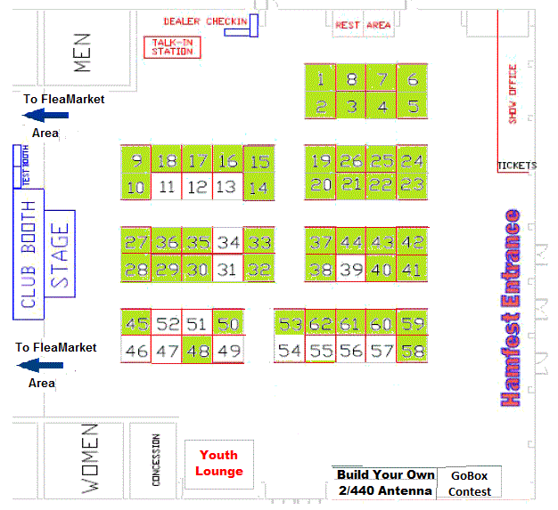 Dealer booth layout